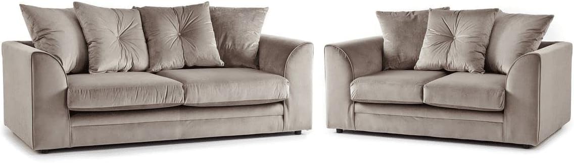 DYLAN PLUSH VELVET 3+2 SEATER SOFA | SofaSaleHub UK