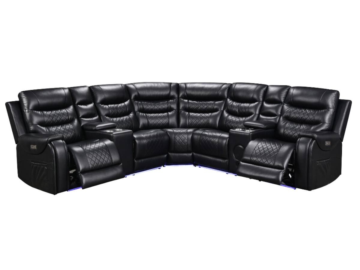 Forbes Electric Recliner Corner Leather Sofa | SofaSaleHub UK