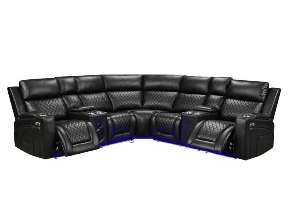 Foster Electric Recliner Corner Leather Sofa | SofaSaleHub UK
